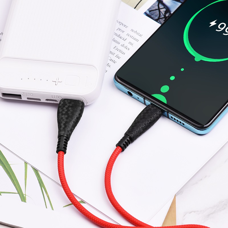 borofone bx38 cool charge кабель для зарядки и передачи данных usb c интерьер красный