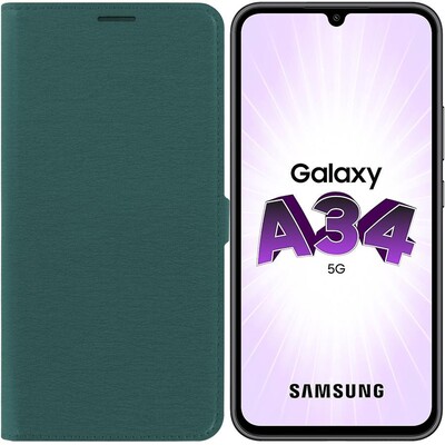 Чехол Book Case с визитницей для Samsung Galaxy A34 Зеленый