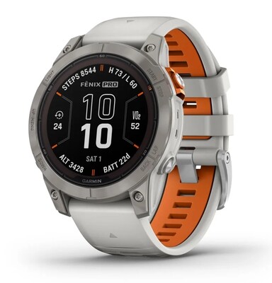 Часы Garmin Fenix 7 Pro Sapphire Solar Fog Gray Orange 010-02777-21