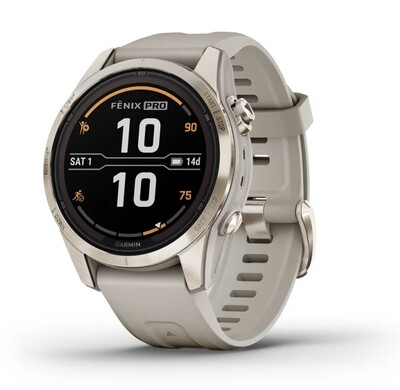 Часы Garmin Fenix 7S Pro Sapphire Solar Soft Gold 010-02776-15