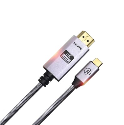 Кабель - переходник Type-C - HDMI 8К/60 Гц 1.8 м Серебристый