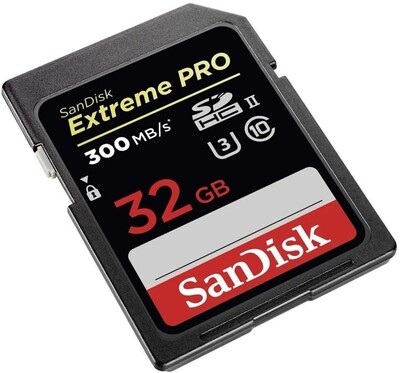 Карта памяти SanDisk Extreme Pro SDXC Class 10 R300/W260MB/s 32GB UHS-II V90 U3 SDSDXDK-032G-GN4IN фото 2