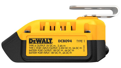 Адаптер зарядное устройство DeWalt USB 18V/54V DCB094K фото 6