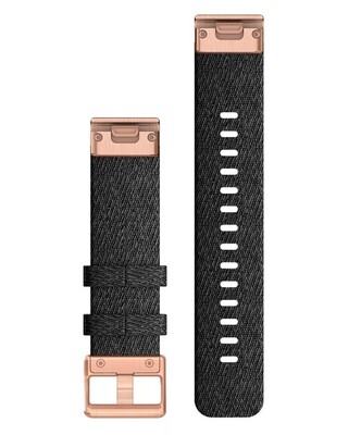 Ремешок Garmin QuickFit 20 mm Nylon Black Rose Gold 010-12874-00 фото 2