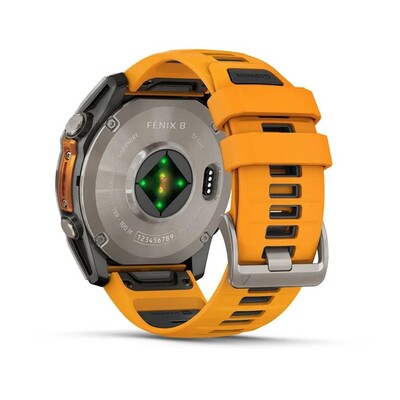 Часы Garmin Fenix 8 51mm Amoled Sapphire Titanium Spark Orange 010-02905-11 фото 11